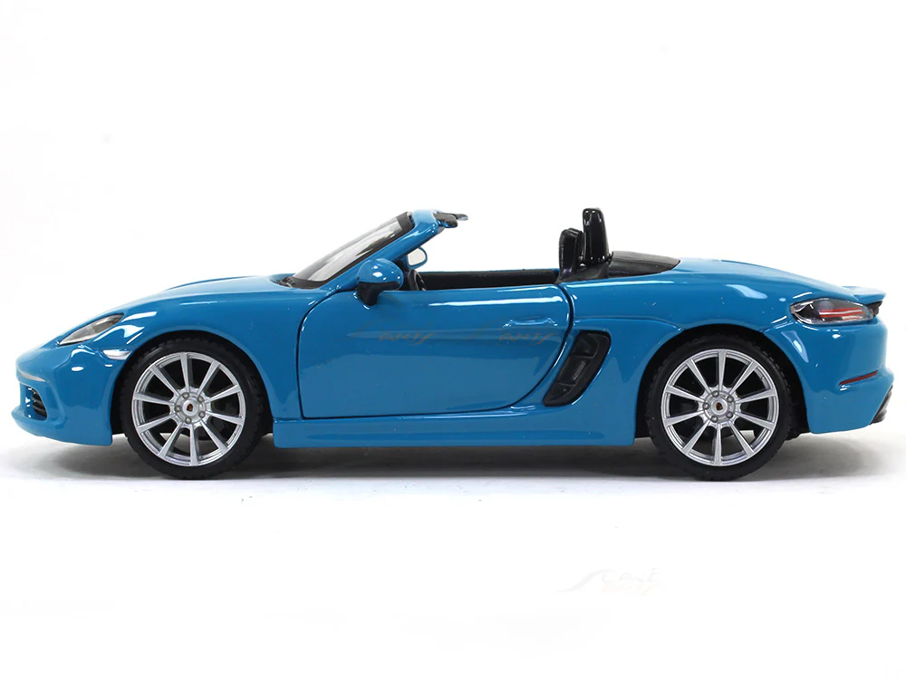 2016 Porsche 718 (982) Boxter blue 1:24 Bburago diecast scale model car - Image 2