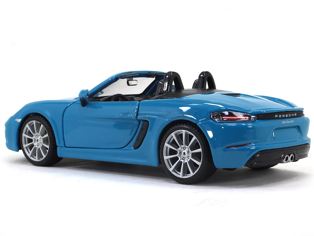 2016 Porsche 718 (982) Boxter blue 1:24 Bburago diecast scale model car - Image 3