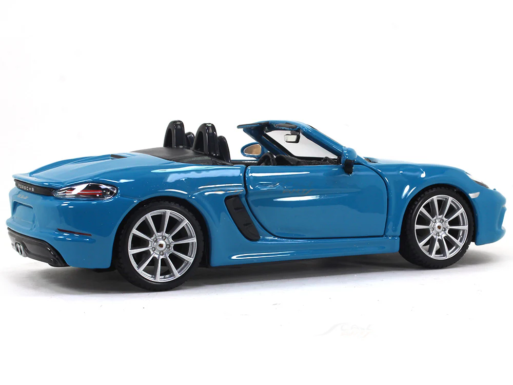 2016 Porsche 718 (982) Boxter blue 1:24 Bburago diecast scale model car - Image 4