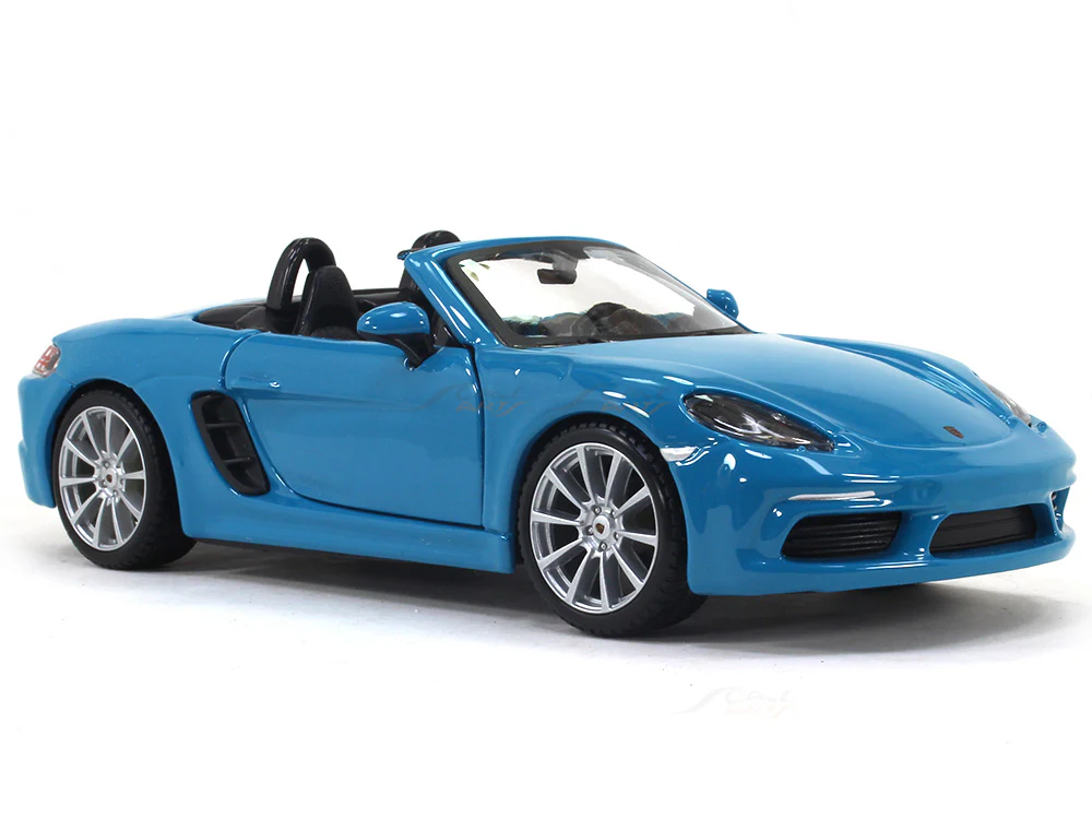 2016 Porsche 718 (982) Boxter blue 1:24 Bburago diecast scale model car - Image 6