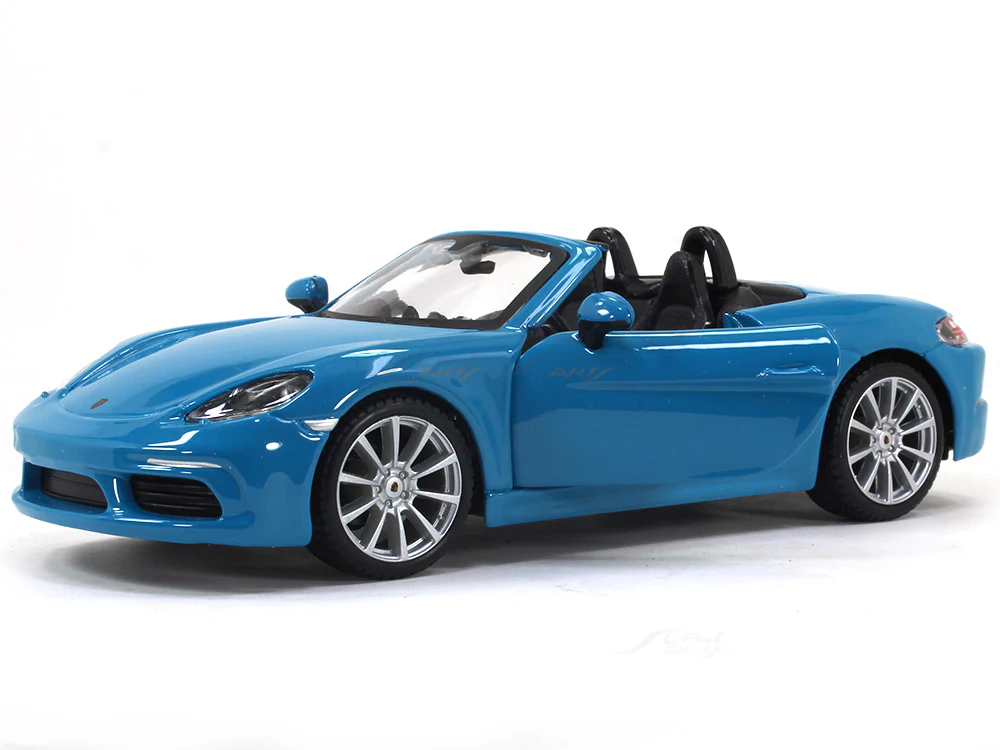 2016 Porsche 718 (982) Boxter blue 1:24 Bburago diecast scale model car - Image 7