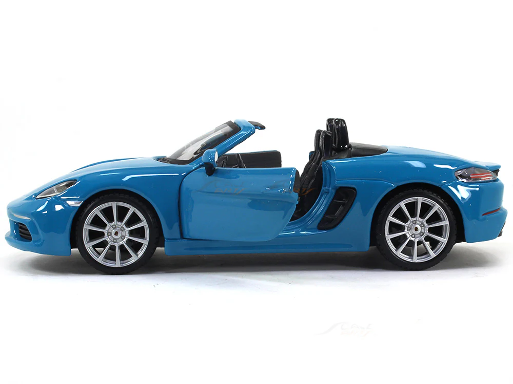 2016 Porsche 718 (982) Boxter blue 1:24 Bburago diecast scale model car - Image 8