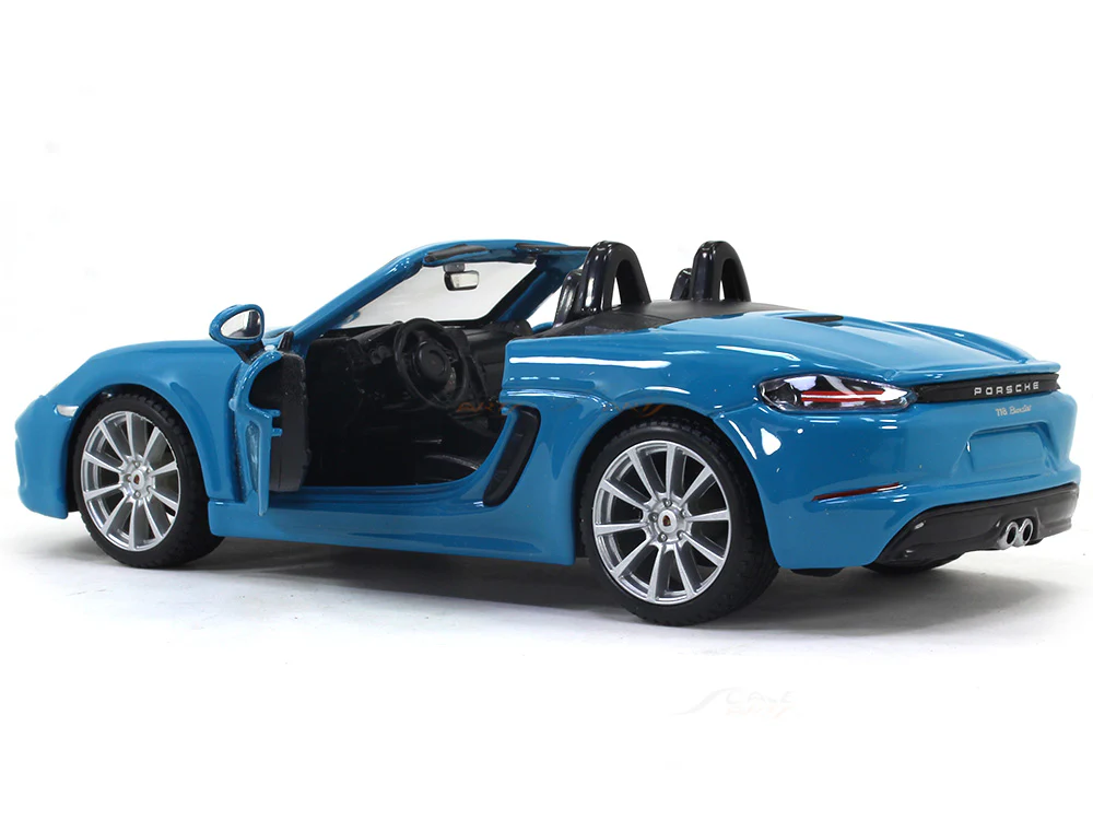 2016 Porsche 718 (982) Boxter blue 1:24 Bburago diecast scale model car - Image 9