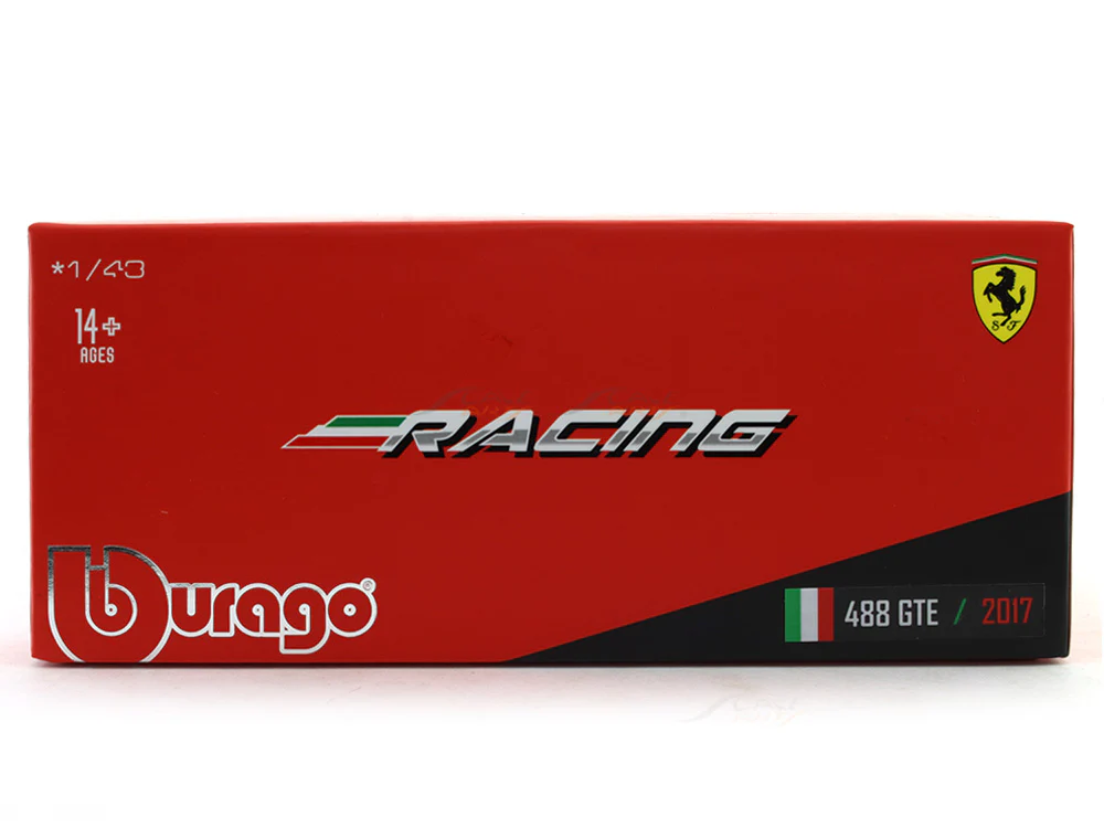 2017 Ferrari 488 GTE #62 1:43 Bburago scale model car collectible - Image 11