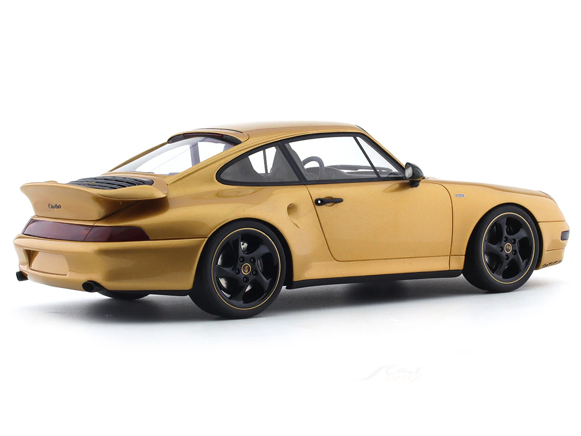 2018 Porsche 911 993 Turbo S gold 1:18 GT Spirit Scale Model collectible - Image 4