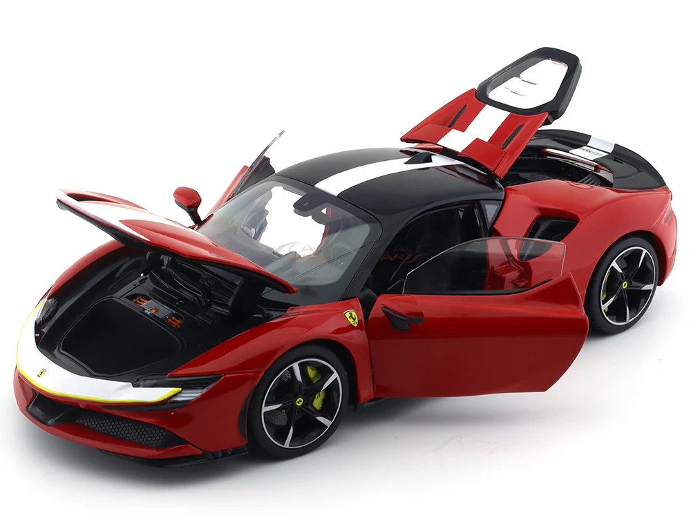 2019 Ferrari SF90 Stradale Asseto Fiorano 1:18 Bburago Signature Scale Model car - Image 15