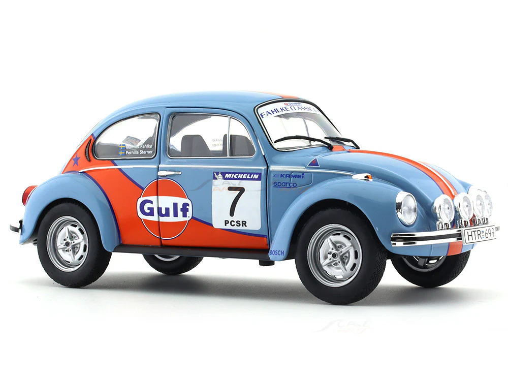 2019 Volkswagen Beetle 1303 Gulf 1:18 Solido & Coffee mug set Scale Model collectible - Image 7