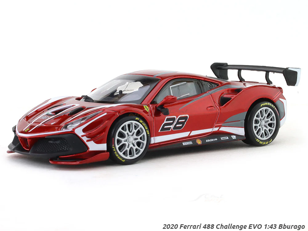 2020 Ferrari 488 Challenge EVO 1:43 Bburago scale model car collectible