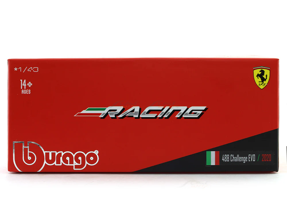 2020 Ferrari 488 Challenge EVO 1:43 Bburago scale model car collectible - Image 11