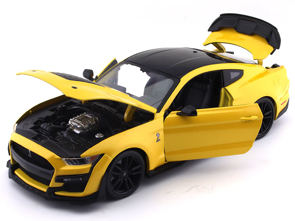 2020 Ford Shelby Mustang GT500 yellow 1:18 Maisto diecast Scale Model collectible - Image 15