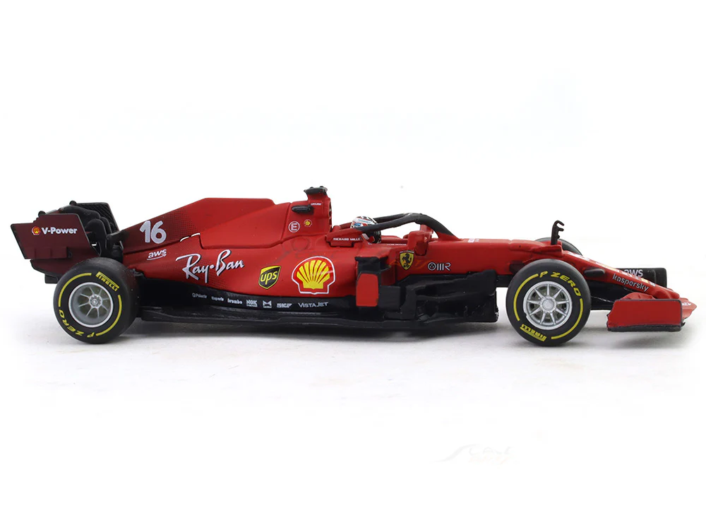 2021 Ferrari SF21 #16 Charles Leclerc 1:43 Bburago scale model car collectible - Image 5