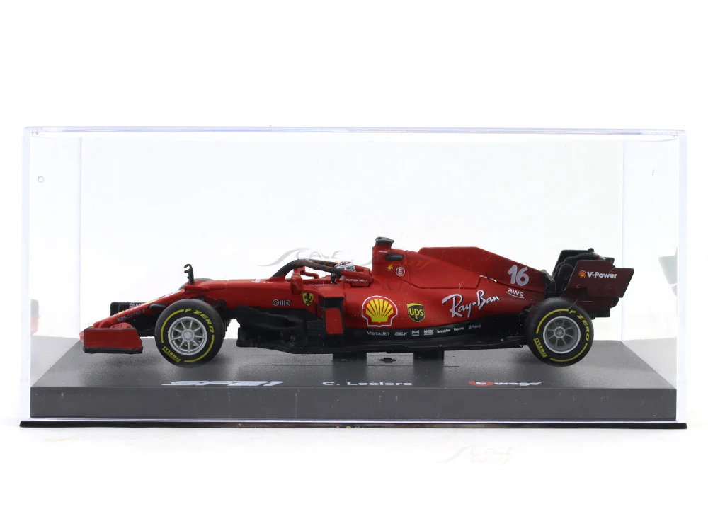 2021 Ferrari SF21 #16 Charles Leclerc 1:43 Bburago scale model car collectible - Image 9