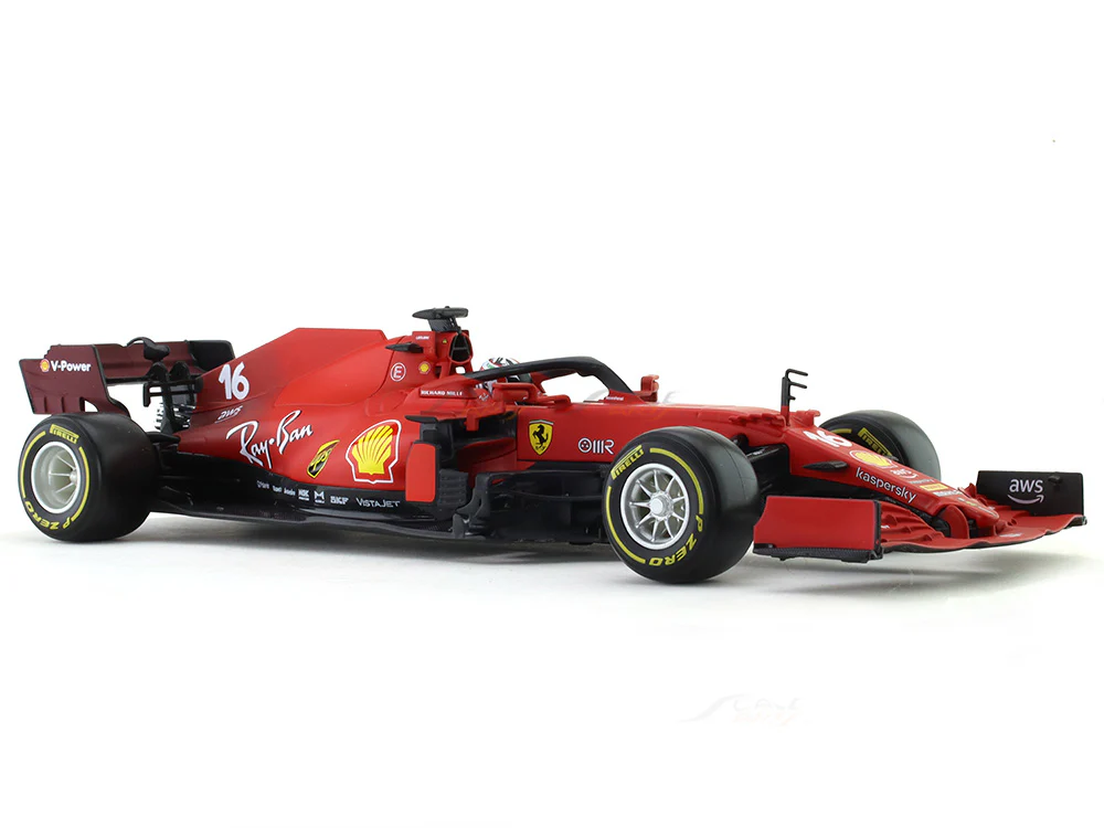 2021 Ferrari SF21 #16 Clarles Leclerc 1:18 Bburago diecast scale model car collectible - Image 6