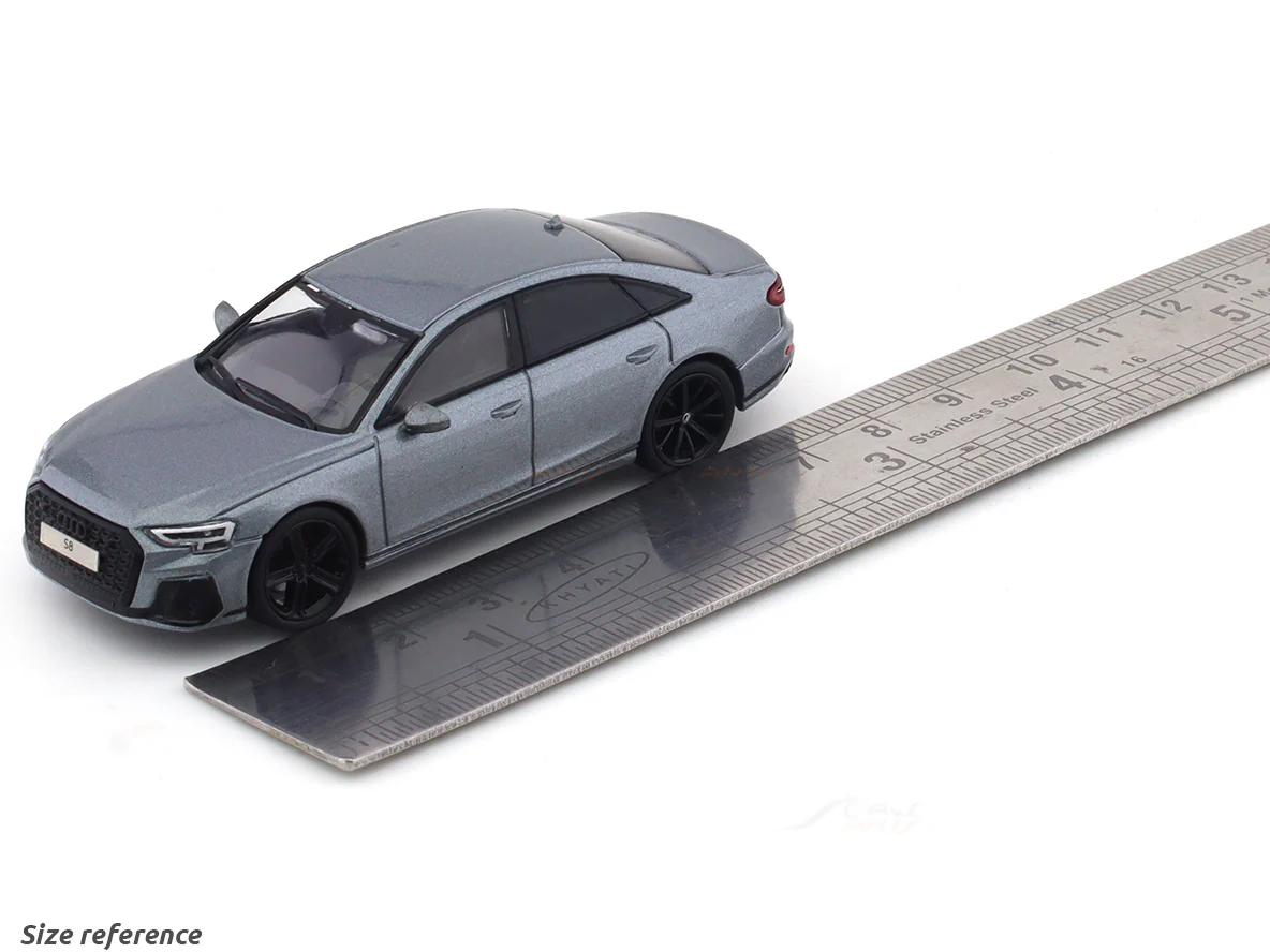 2022 Audi A8 (S8) Grey 1:64 GCD diecast scale model miniature car replica - Image 9