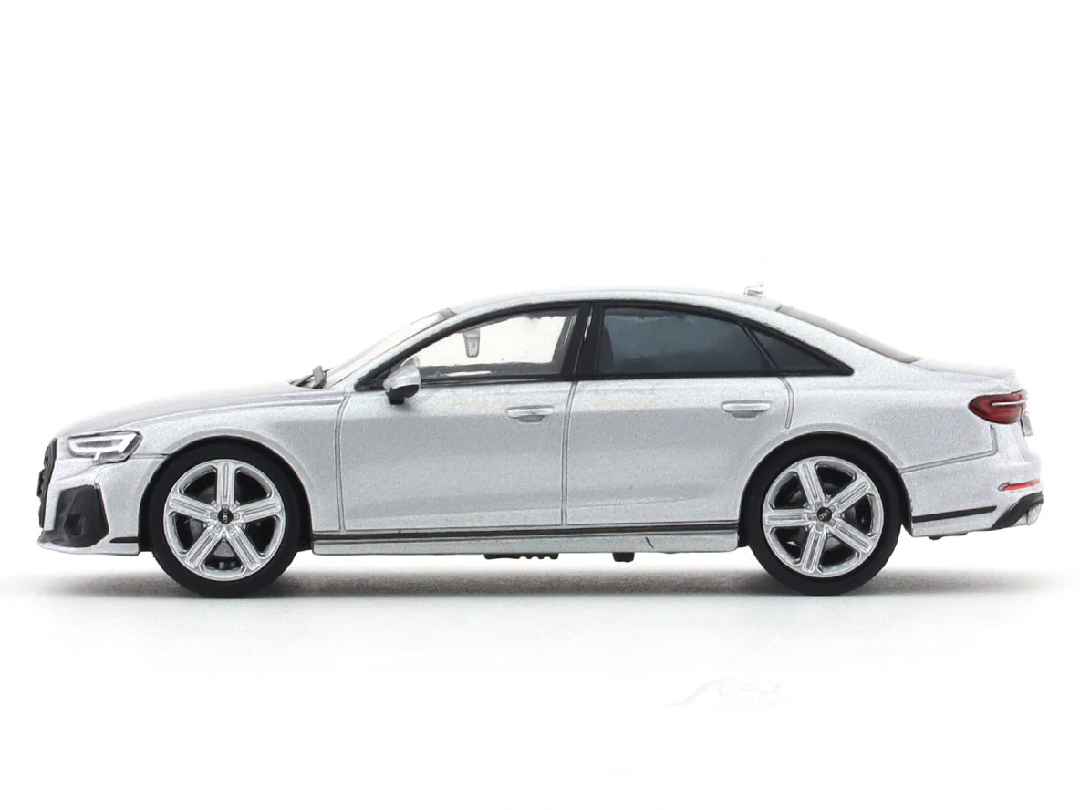 2022 Audi A8 (S8) Silver 1:64 GCD diecast scale model miniature car replica - Image 2