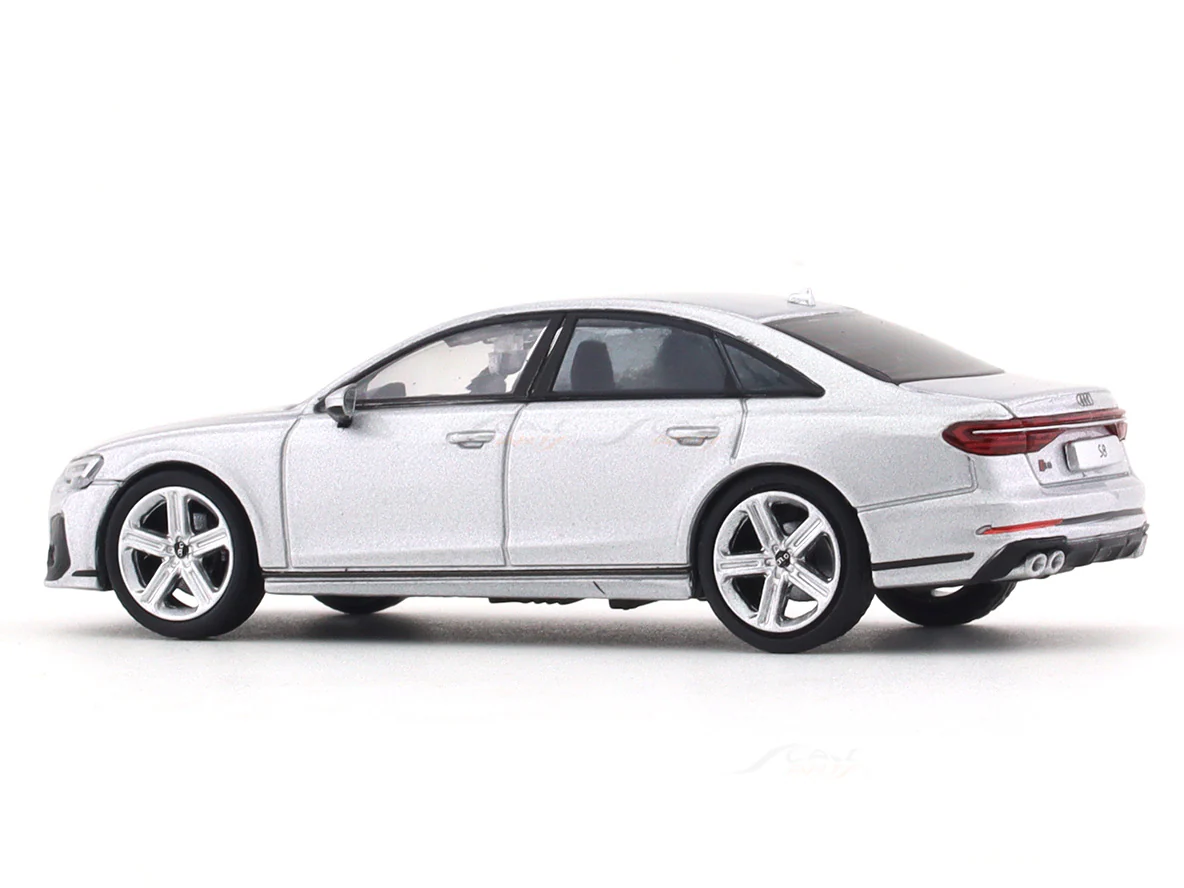 2022 Audi A8 (S8) Silver 1:64 GCD diecast scale model miniature car replica - Image 3