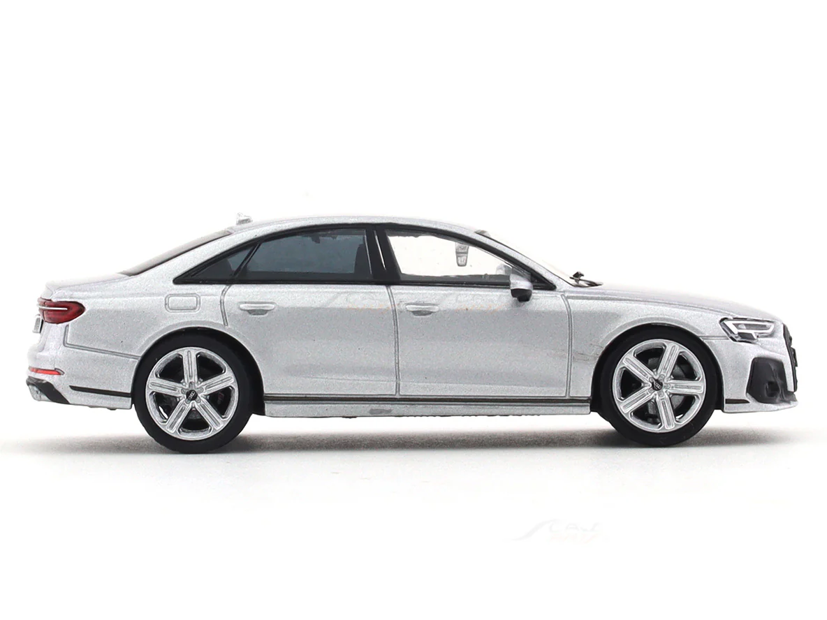 2022 Audi A8 (S8) Silver 1:64 GCD diecast scale model miniature car replica - Image 5