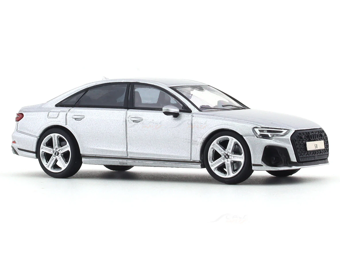 2022 Audi A8 (S8) Silver 1:64 GCD diecast scale model miniature car replica - Image 6
