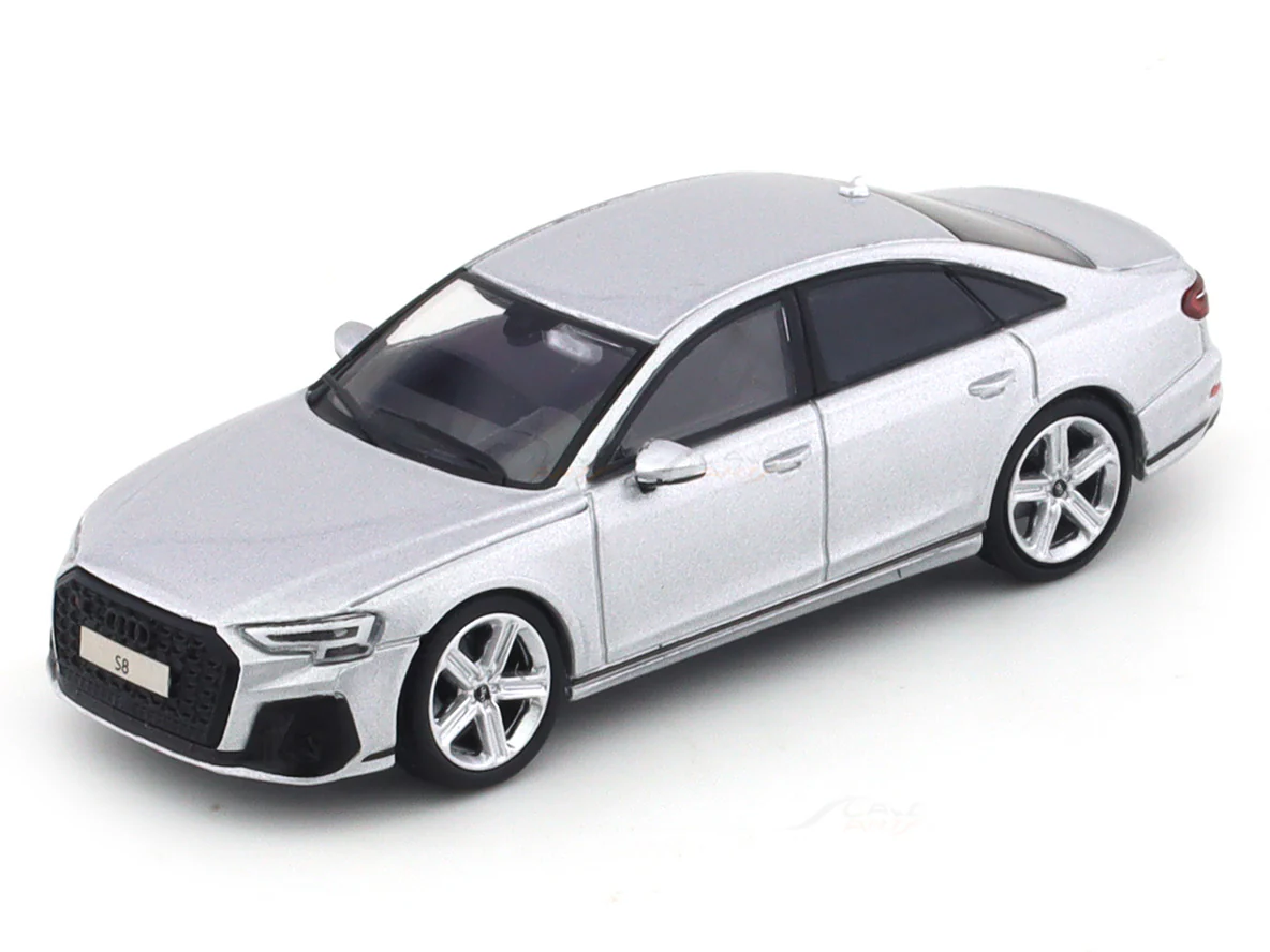 2022 Audi A8 (S8) Silver 1:64 GCD diecast scale model miniature car replica - Image 7