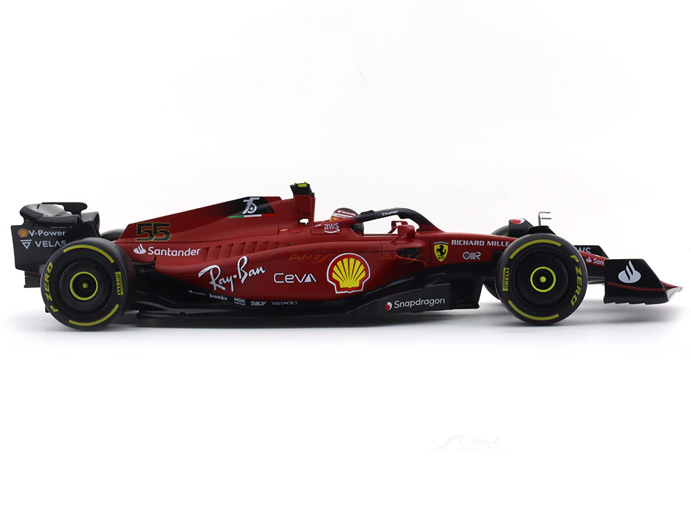 2022 Ferrari F1-75 #55 Carlos Sainz 1:18 Bburago Scale Model car collectible - Image 5