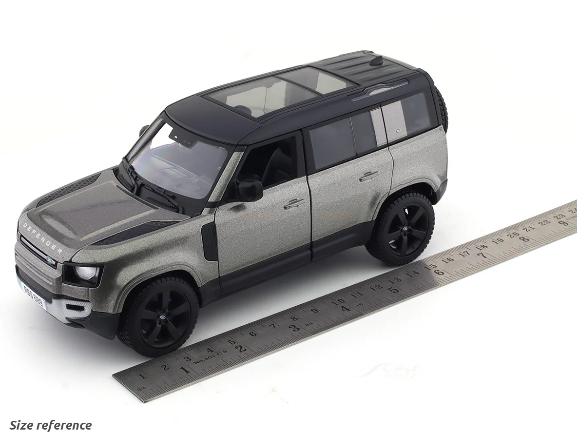 2022 Land Rover Defender 110 silver 1:24 Bburago licensed diecast Scale Model car - Image 15