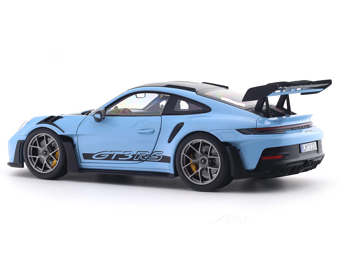 2022 Porsche 911 992 GT3 RS Weissach Gulf Blue  1:18 Norev Licensed Diecast Scale Model Car - Image 3