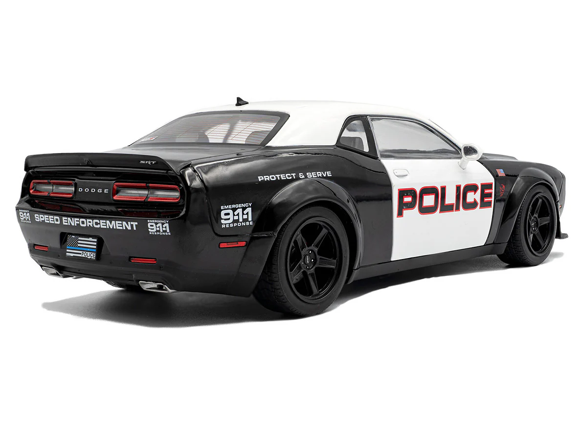 2023 Dodge Challenger Demon Highway Police 1:18 Solido Licensed Diecast Scale Model Car Collectible - Image 4