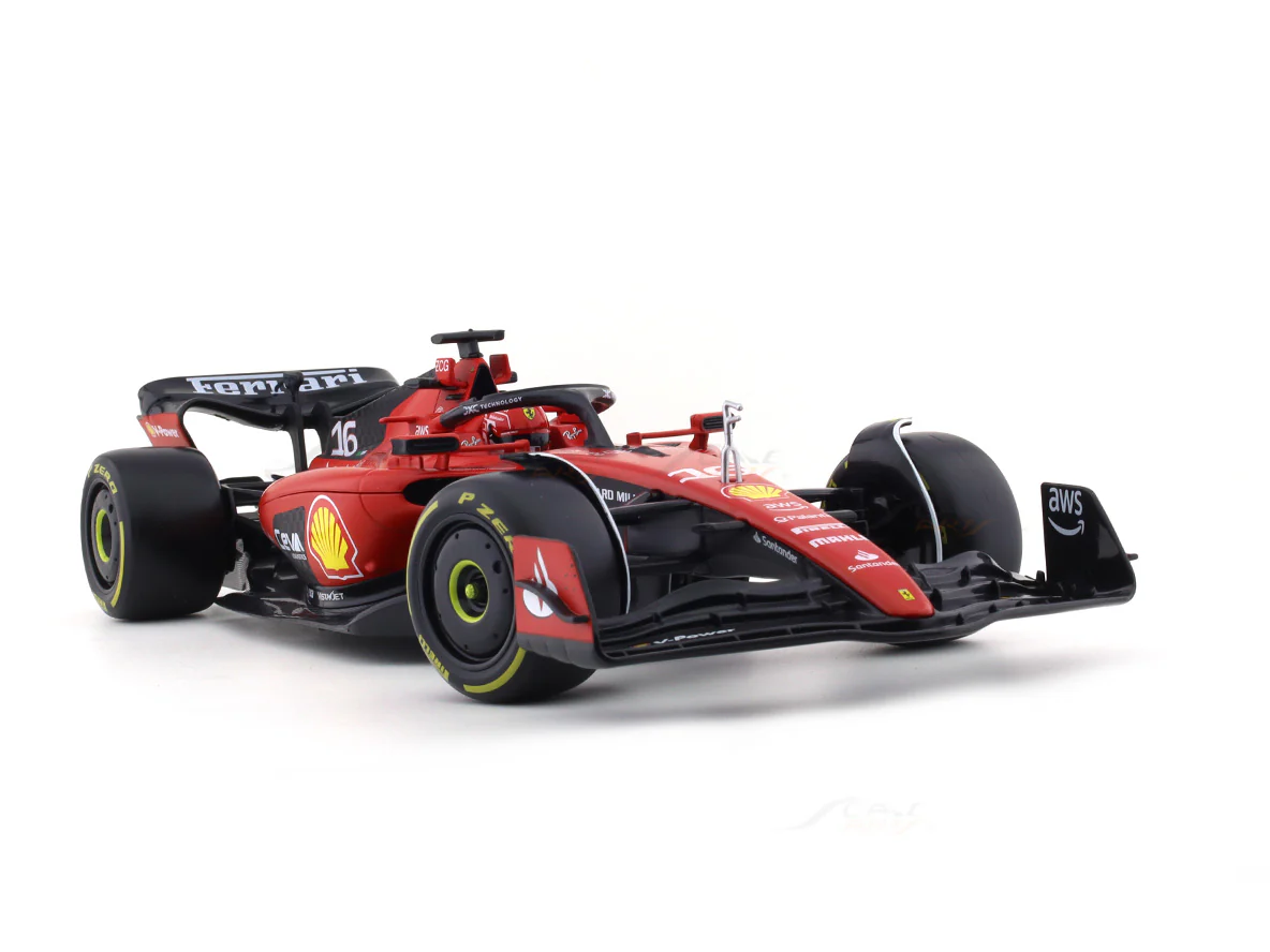 2023 Ferrari SF23 #16 Charles Leclerc 1:18 Bburago Deluxe edition diecast Scale Model car - Image 8