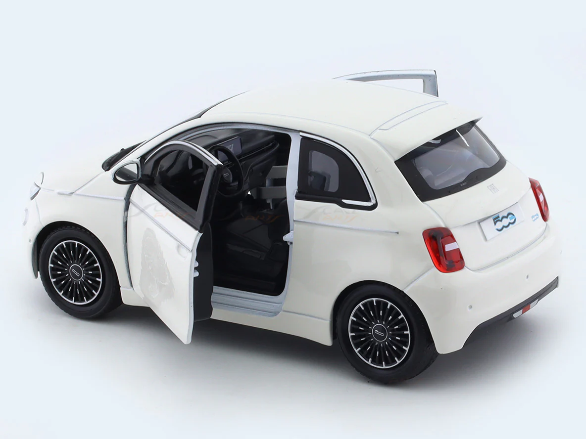 2023 Fiat 500e white 1:24 Bburago licensed diecast Scale Model car - Image 17