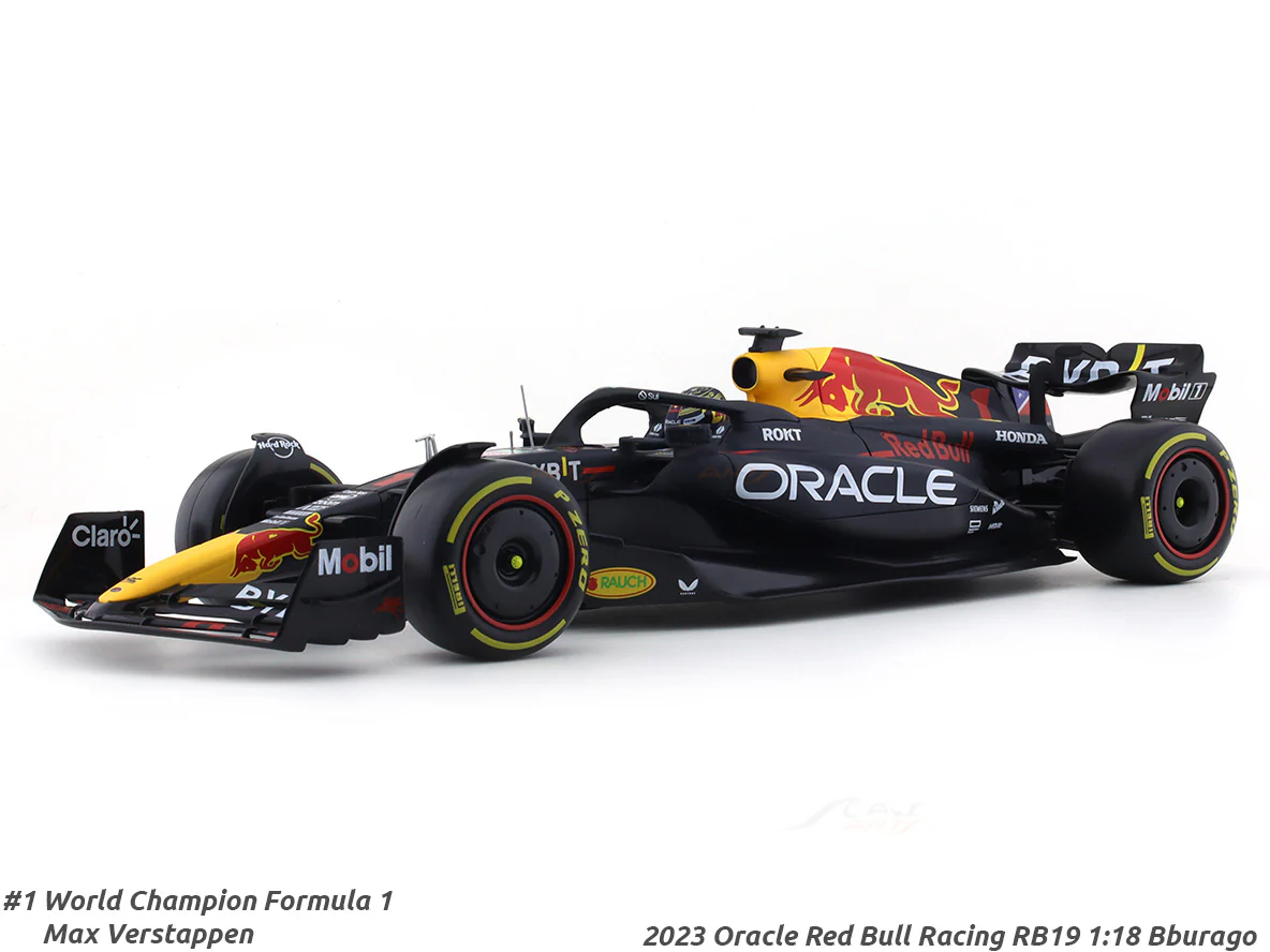 2023 Oracle Red Bull Racing RB19 #1 1:18 Bburago & Pit Crew Set diecast Scale Model collectible - Image 2