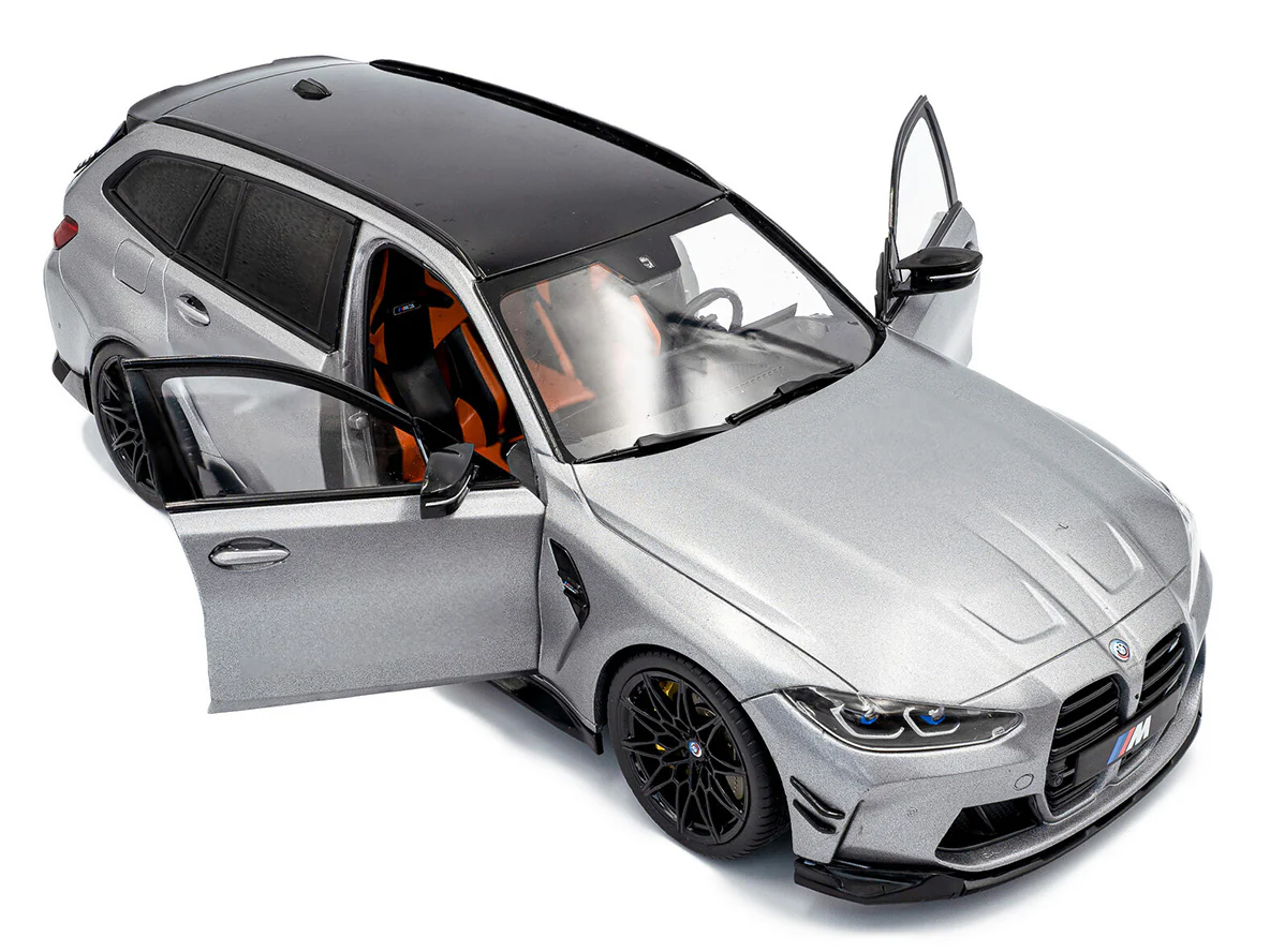2024 BMW M3 Touring Performance Silver Grey 1:18 Solido Licensed Diecast Scale Model Car Collectible - Image 7