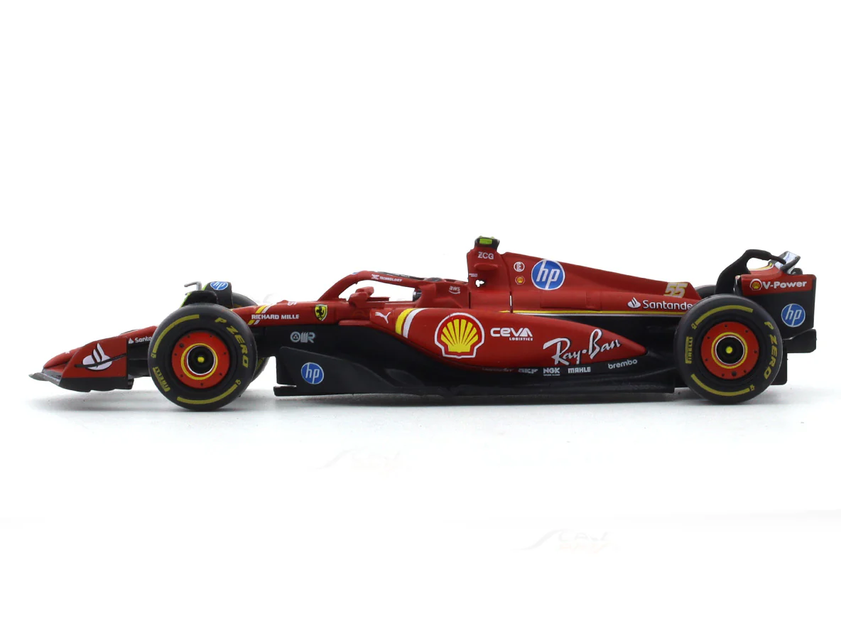 2024 Ferrari SF24 Carlos Sainz 1:43 Bburago Formula 1 diecast scale model car - Image 2