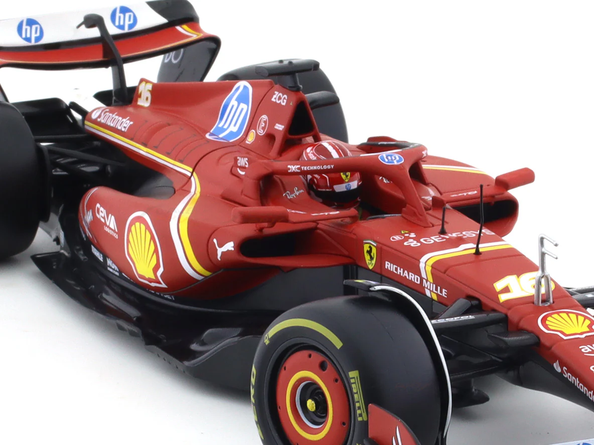 2024 Ferrari SF24 #16 Charles Leclerc 1:18 Bburago Deluxe edition diecast Scale Model car - Image 12
