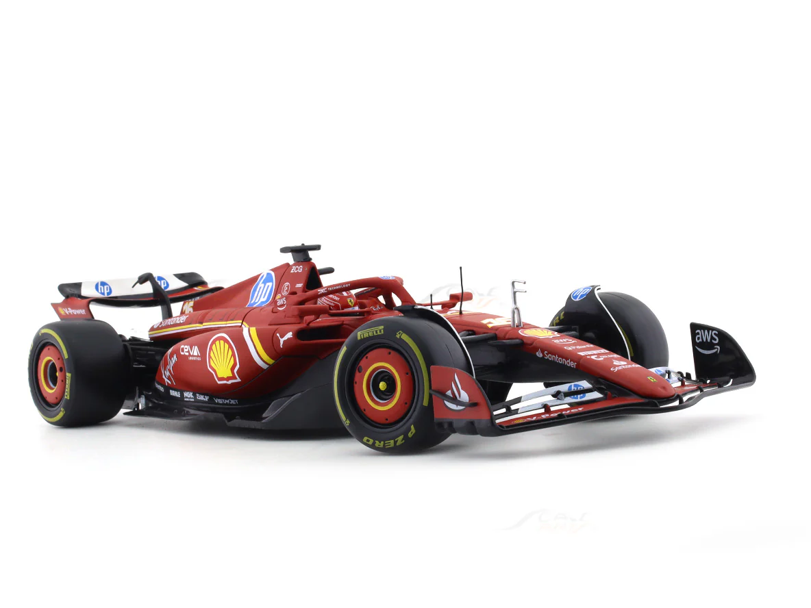 2024 Ferrari SF24 #16 Charles Leclerc 1:18 Bburago Deluxe edition diecast Scale Model car - Image 8