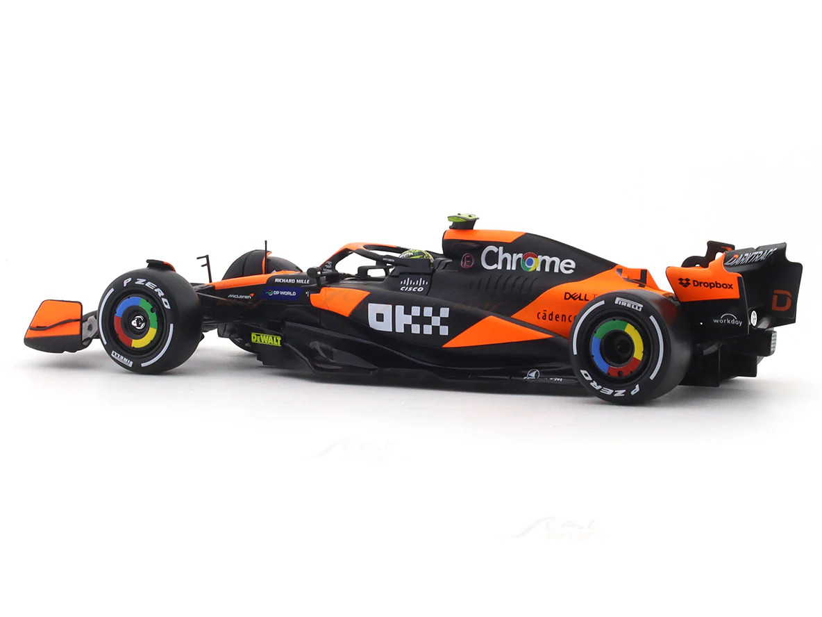 2024 McLaren MCL38 No.4 Acrylic case 1:24 Bburago licensed diecast Scale Model car collectible - Image 4