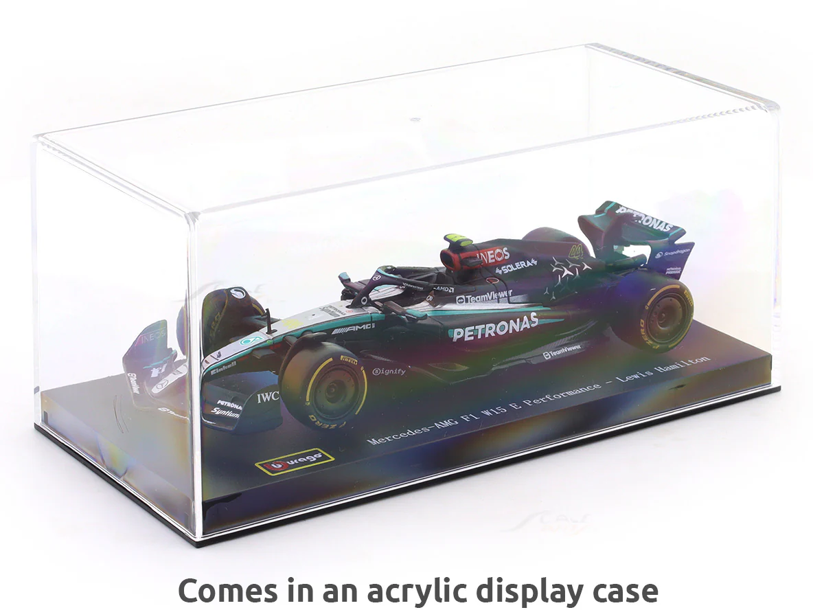 2024 Mercedes-Benz W15 No.44 1:43 Bburago licensed Formula 1 diecast scale model car - Image 2
