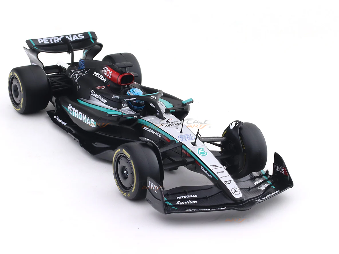 2024 Mercedes-AMG W15 #63 George Russell 1:24 Bburago licensed Formula 1 diecast scale model car - Image 5