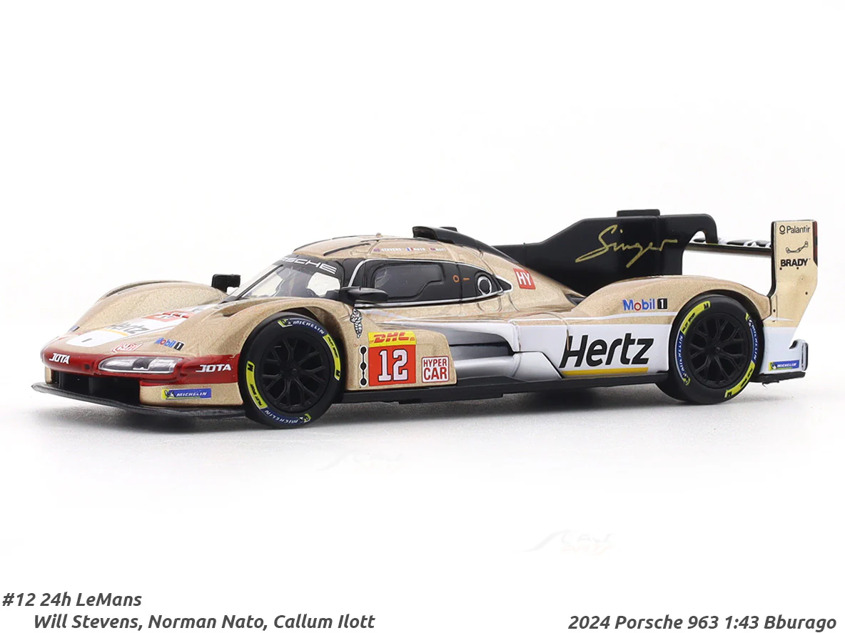 2024 Porsche 963 No.12 24h LeMans 1:43 Bburago licensed diecast scale model car