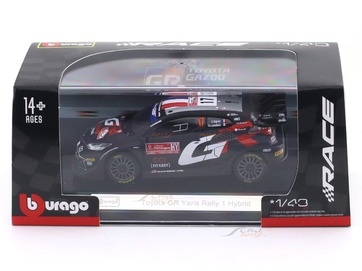 2024 Toyota GR Yaris Rally1 Hybrid WRC #17 1:43 Bburago Licensed Diecast Scale Model | Collectible Rally Car Replica - Image 6