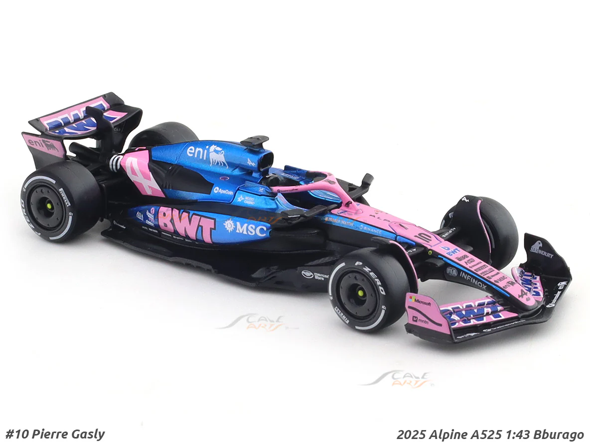 2025 Alpine A525 P Gasly Monaco GP 1:43 Bburago licensed Formula 1 diecast scale model - Image 9