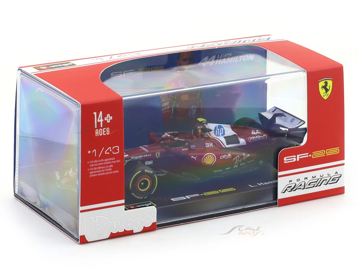 2025 Ferrari SF-25 Lewis Hamilton Australia GP 1:43 Bburago licensed Formula 1 diecast scale model - Image 12