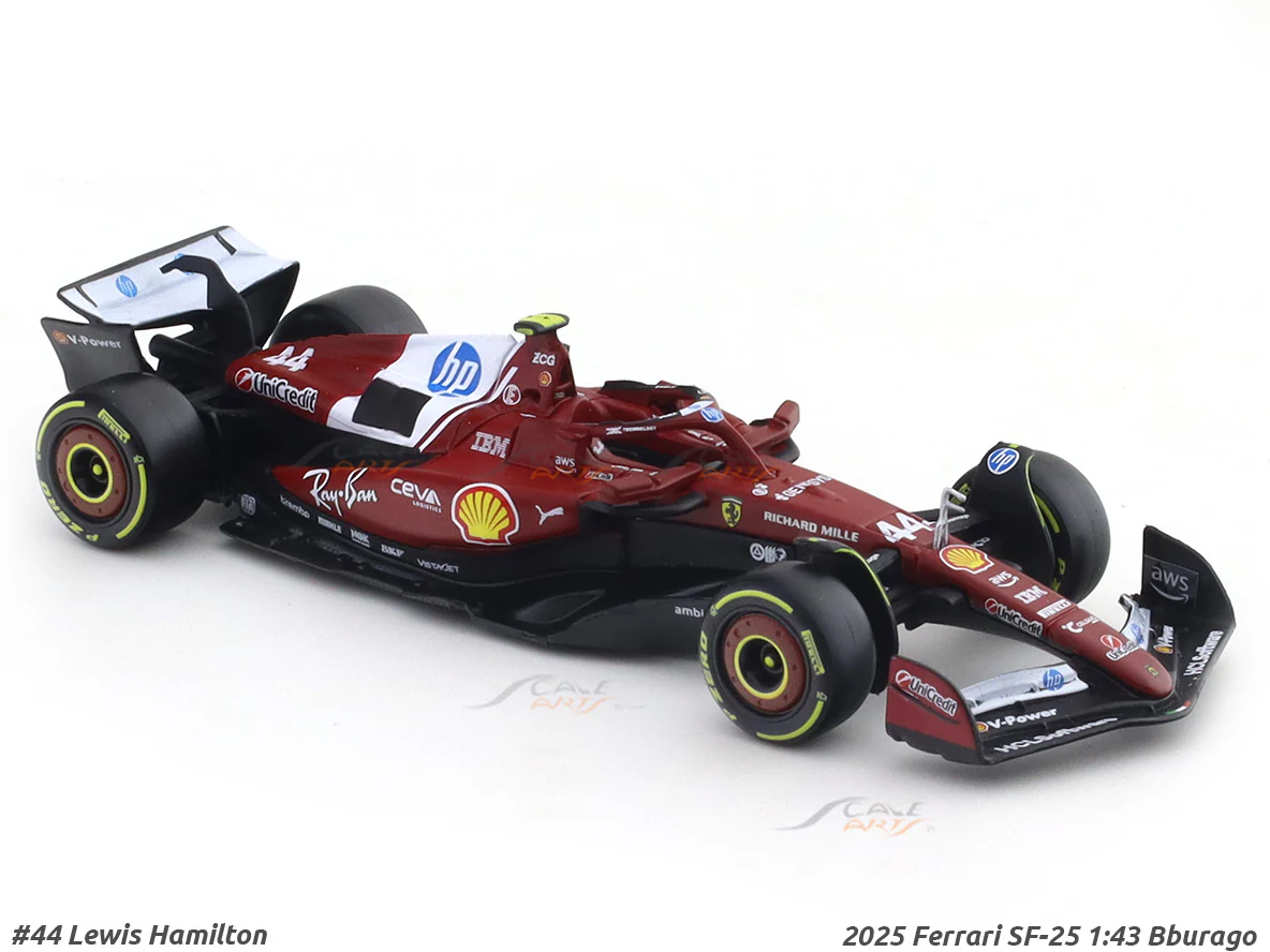 2025 Ferrari SF-25 Lewis Hamilton Australia GP 1:43 Bburago licensed Formula 1 diecast scale model - Image 9
