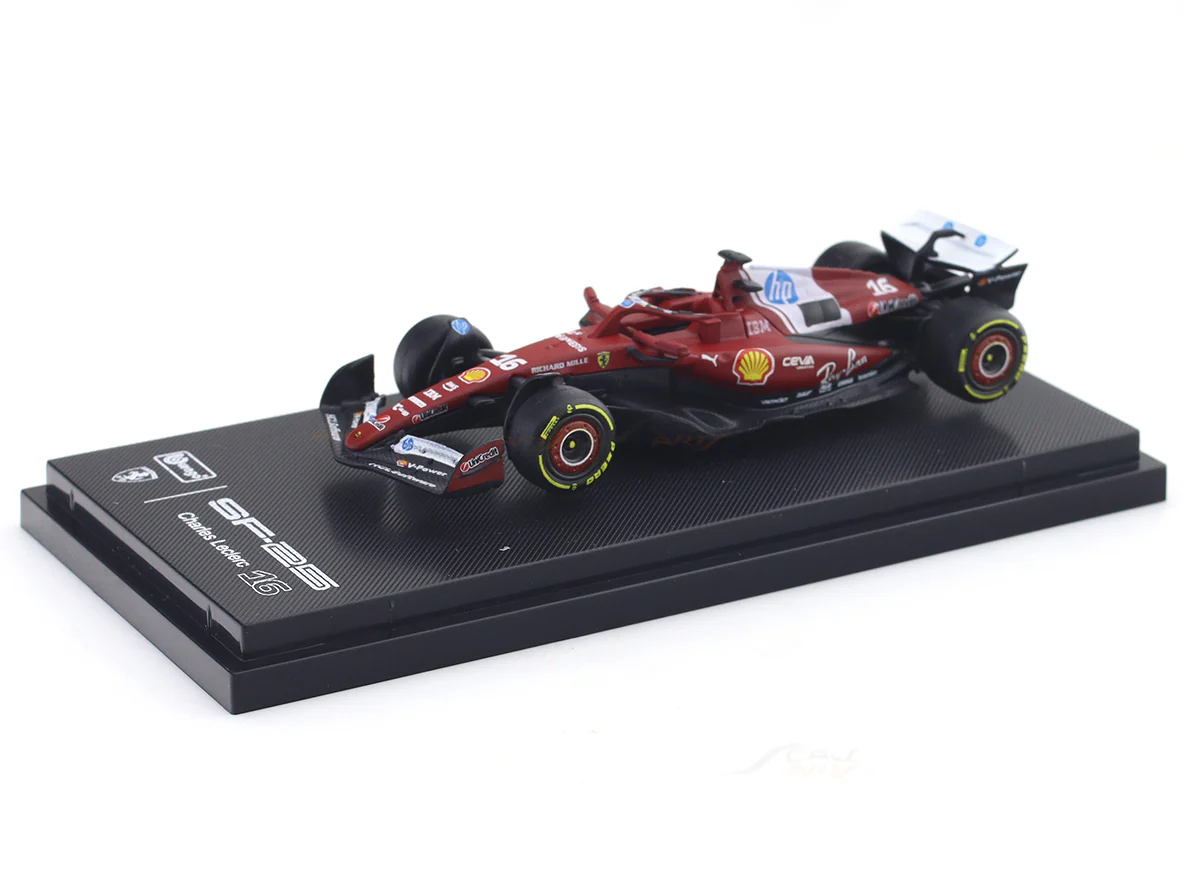 2025 Ferrari SF25 No 16 1:64 Bburago Licensed Diecast Formula 1 Scale Model Car Collectible - Image 5