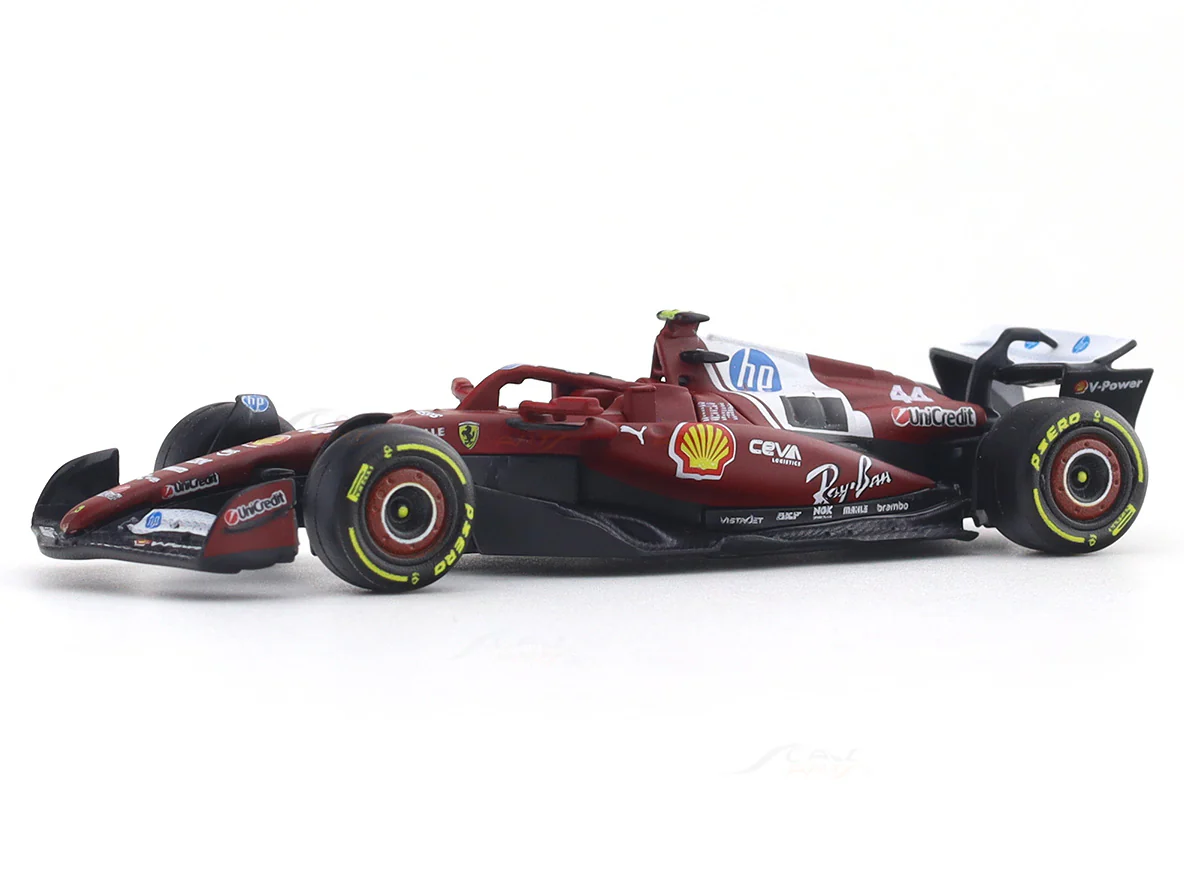 2025 Ferrari SF25 No 44 1:64 Bburago Licensed Diecast Formula 1 Scale Model Car Collectible - Image 2