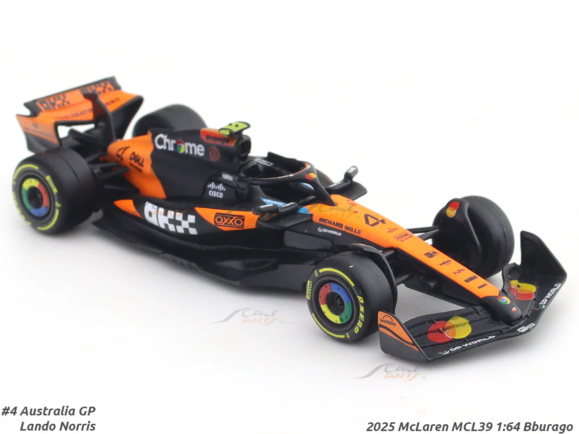 2025 McLaren MCL39 No 4 1:64 Bburago Licensed Diecast Formula 1 Scale Model Car Collectible - Image 3