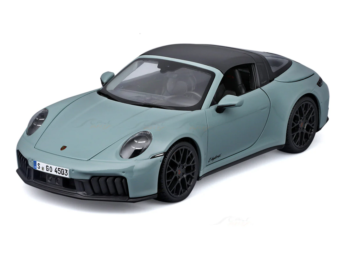 2025 Porsche 911 992.2 Targa 4 GTS Hybrid Aventurine Green 1:18 Maisto Licensed Diecast Scale Model Car Collectible - Image 13