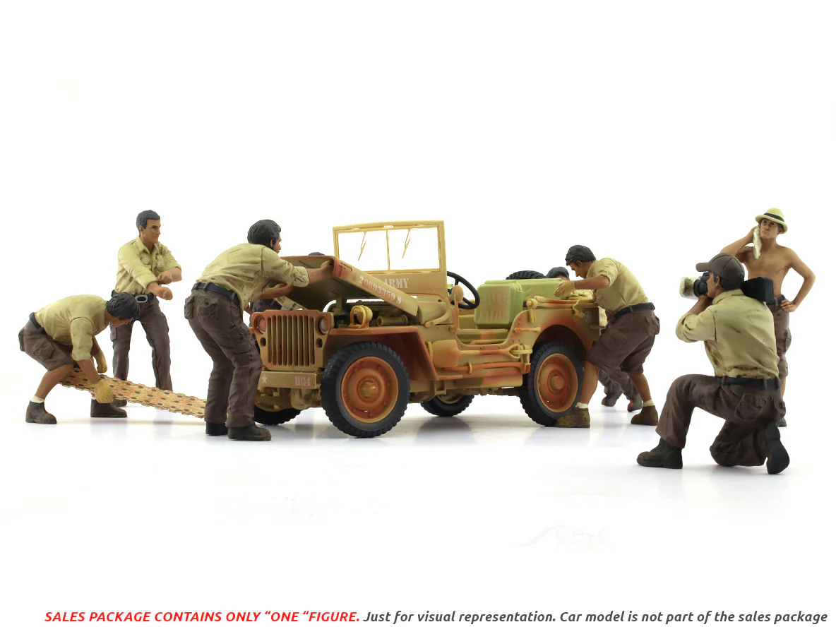 4x4 Mechanic 2 1:18 American Diorama Figure for scale models - Image 8