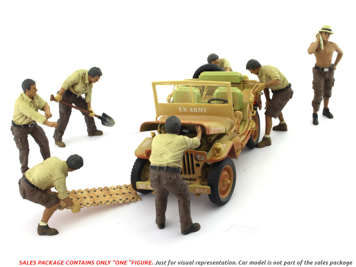4x4 Mechanic 2 1:18 American Diorama Figure for scale models - Image 9