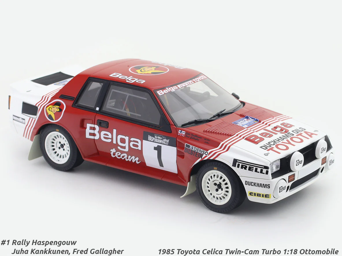 1985 Toyota Celica Twin-Cam Turbo Rally Haspengouw 1:18 OttOmobile Premium Resin Scale Model Car Collectible - Image 8