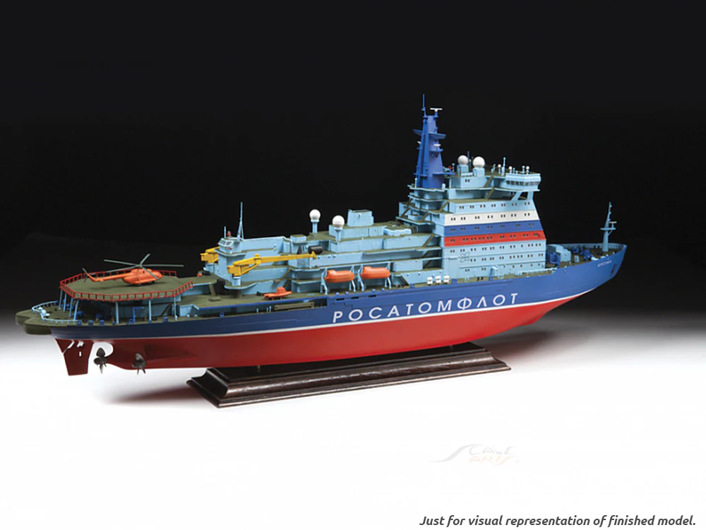 "ARKTIKA" Russian nuclear-powered icebreaker project 22220 1:350 Zvezda plastic model kit - Image 7